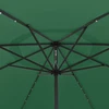 Sodo skėtis nuo saulės su LED lemputėmis, žalias, 400cm