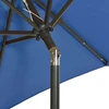 Sodo skėtis nuo saulės su LED, mėlynas, 200x211cm, aliuminis