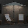 Sodo skėtis Smėlio 294 x 150 x 223 cm Poliesteris ir plienas