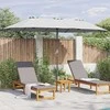 Sodo skėtis 370 x 197 x 239 cm Poliesteris ir aliuminis Smėlio