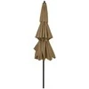 Skėtis nuo saulės su aliuminiu stulpu, taupe, 3m, 3 aukščių