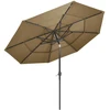 Skėtis nuo saulės su aliuminiu stulpu, taupe, 3m, 3 aukščių