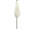 Sodo skėtis su LED ir aliuminio stulpu, smėlio baltas, 300cm