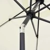 Sodo skėtis su LED ir aliuminio stulpu, smėlio baltas, 300cm