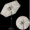 Sodo skėtis su LED šviesomis ir standu 2,3 x 2,3 m Poliesteris