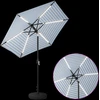 Sodo skėtis su LED šviesomis ir standu 2,3 x 2,3 m Poliesteris