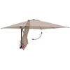 Sodo skėtis Taupe 248,5 x 247,5 x 160 cm Poliesteris ir plienas