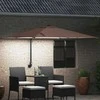 Sodo skėtis Taupe 248,5 x 247,5 x 160 cm Poliesteris ir plienas