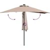 Sodo skėtis 294 x 150 x 223 cm Poliesteris ir plienas Tortora