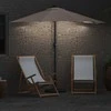 Sodo skėtis Taupe 294 x 150 x 223 cm Poliesteris ir plienas