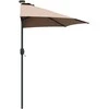 Sodo skėtis Taupe 294 x 150 x 223 cm Poliesteris ir plienas