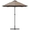 Sodo skėtis Taupe 370 x 197 x 239 cm Poliesteris ir aliuminis