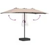 Sodo skėtis Taupe 385 x 209 x 244 cm Poliesteris