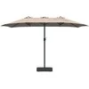 Sodo skėtis Taupe 385 x 209 x 244 cm Poliesteris