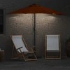 Sodo skėtis Terakotos 294 x 150 x 223 cm Poliesteris ir plienas