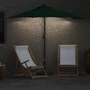 Sodo skėtis Žalia 294 x 150 x 223 cm Poliesteris ir plienas