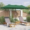 Sodo skėtis 370 x 197 x 239 cm Poliesteris ir aliuminis Žalia