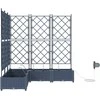 Sodo vazonas 5 vnt. Pilka 120 x 120 x 126 cm PP