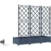 Sodo vazonas 3 vnt. Pilka 120 x 40 x 126 cm PP