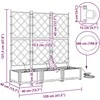 Sodo vazonas 3 vnt. Pilka 120 x 40 x 126 cm PP