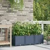 Sodo vazonas 3 pcs Pilka 120 x 40 x 37,5 cm Plastmasė