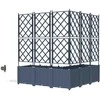 Sodo vazonas 3 vnt. Pilka 120 x 40 x 37,5 cm PP