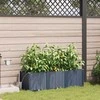 Sodo vazonas 3 pcs Pilka 120 x 40 x 37,5 cm Plastmasė