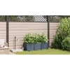 Sodo vazonas 3 pcs Pilka 120 x 40 x 37,5 cm Plastmasė