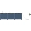 Sodo vazonas 3 pcs Pilka 120 x 40 x 37,5 cm Plastmasė