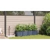 Sodo vazonas 4 pcs Pilka 160 x 40 x 37,5 cm Plastmasė
