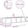 Sodo vazonas 4 vnt. Pilka 160 x 40 x 37,5 cm PP
