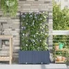 Sodo vazonas 2 pcs Pilka 80 x 40 x 142 cm Plastmasė