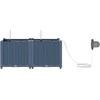 Sodo vazonas 2 pcs Pilka 80 x 40 x 37,5 cm Plastmasė