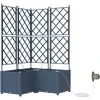 Sodo vazonas 3 vnt. Pilka 80 x 80 x 142 cm PP