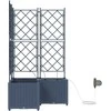 Sodo vazonas 3 vnt. Pilka 80 x 80 x 142 cm PP