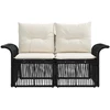 Sodo sofa 2-Vietų skaičius Juoda poliratanas