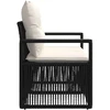 Sodo sofa 2-Vietų skaičius Juoda poliratanas