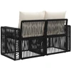 Sodo sofa 2-Vietų skaičius Juoda poliratanas