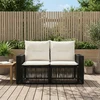 Sodo sofa 2-Vietų skaičius Juoda poliratanas
