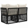 Sodo sofa 2-Vietų skaičius Juoda poliratanas