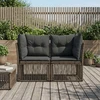 Sodo sofa 2-Vietų skaičius Pilka poliratanas