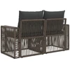 Sodo sofa 2-Vietų skaičius Pilka poliratanas