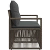 Sodo sofa 2-Vietų skaičius Pilka poliratanas