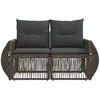 Sodo sofa 2-Vietų skaičius Pilka poliratanas