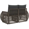 Sodo sofa 2-Vietų skaičius Pilka poliratanas