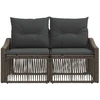 Sodo sofa 2-Vietų skaičius Pilka poliratanas