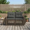 Sodo sofa 2-Vietų skaičius Pilka poliratanas