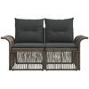 Sodo sofa 2-Vietų skaičius Pilka poliratanas