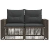 Sodo sofa 2-Vietų skaičius Pilka poliratanas
