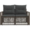 Sodo sofa 2-Vietų skaičius Pilka poliratanas